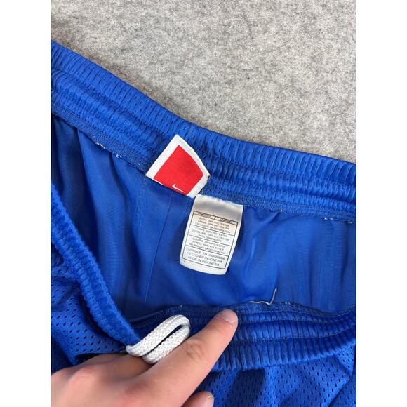 VTG Y2K Nike Kansas Jayhawks Basketball Shorts Mens Large Blue NCAA Sportswear - Picture 4 of 8